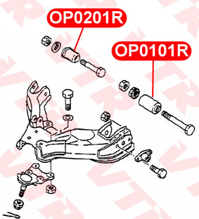 

САЙЛЕНТБЛОК НИЖНЕГО РЫЧАГА ПЕРЕДНЕЙ ПОДВЕСКИ ЗАДНИЙ, OP0201R