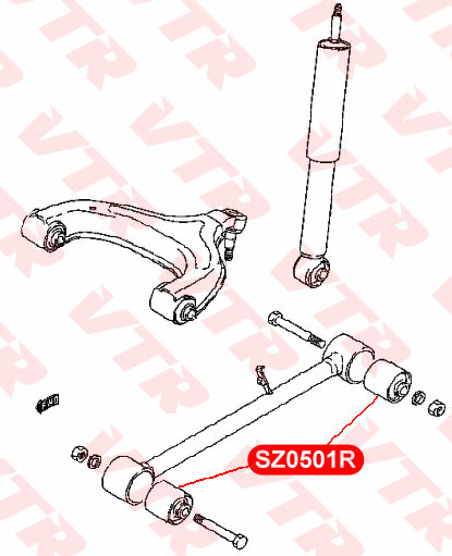 

САЙЛЕНТБЛОК ПРОДОЛЬНОЙ ТЯГИ ЗАДНЕЙ ПОДВЕСКИ, SZ0501R