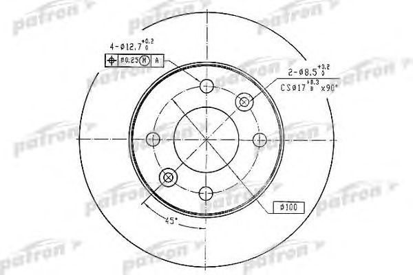 

ДИСК ТОРМОЗНОЙ ПЕРЕДН NISSAN: KUBISTAR 03-, RENAULT: 11 84-88, 19 I 88-92, 19 I, PBD1016