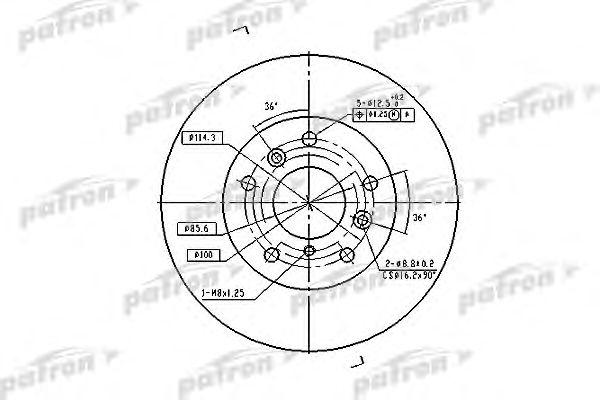 

ДИСК ТОРМОЗНОЙ ПЕР FORD USA PROBE I 88-93, MAZDA 626 II 83-87, 626 II HATCHBACK 83-87, 626 III 87, PBD2571