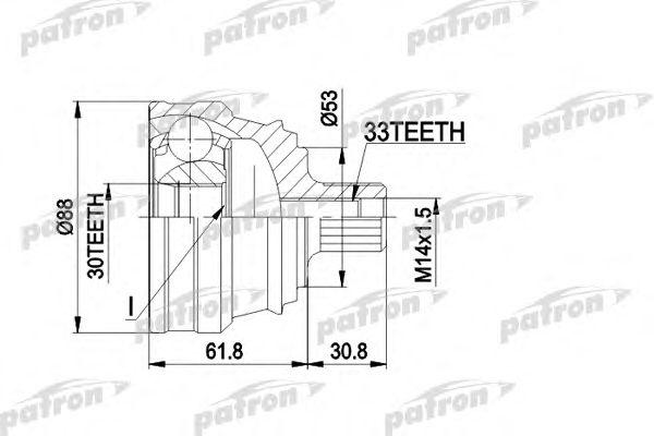 

ШРУС НАРУЖН К-КТ AUDI 80, 90 1.6-2.0 4.88-7.94, PCV1091