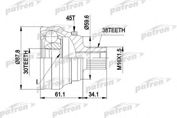 

ШРУС НАРУЖН К-КТ AUDI: 100 С И БЕЗ ABS 12.90-7.94, A6 6.94-, PCV1140