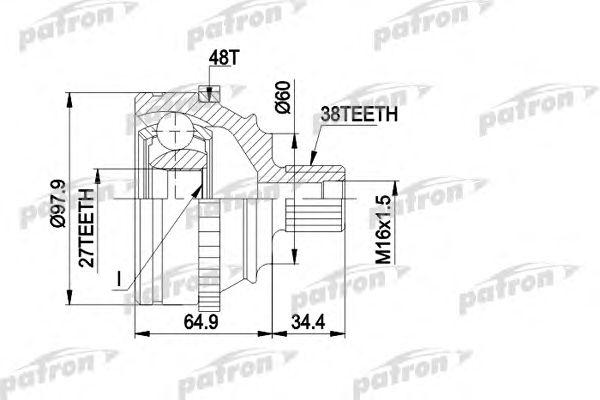 

ШРУС НАРУЖН К-КТ VW TRANSPORTER Т4 С ABS 7.94-, PCV1229