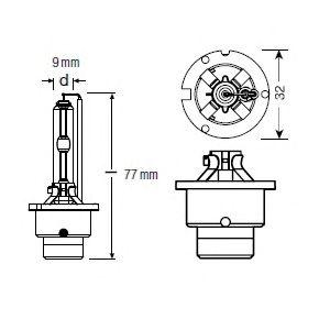 Лампа ксенон Osram Original Xenarc, D4S, 4150...