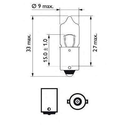 

ЛАМПА СИГНАЛЬНАЯ H10W 12V ( 1 ШТ.), 12024CP