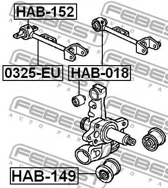 

САЙЛЕНТБЛОК РЫЧАГА ЗАД (HONDA CIVIC EU/EP/ES 2001-2006), HAB018