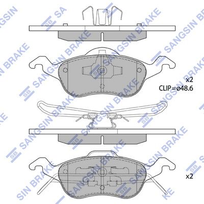 

КОЛОДКИ ТОРМ. FORD FOCUS I 98-04 ПЕРЕД. К-Т, SP1259