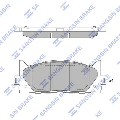 

КОЛОДКИ ТОРМ. TOYOTA CAMRY (V40) 06-/LEXUS ES350 06- ПЕРЕД. К-Т, SP2080