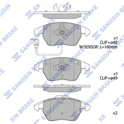 

КОЛОДКИ ТОPМОЗНЫЕ PEUGEOT 206,207,307/CTIROEN C3, C4, XSARA 2006-, SP2098