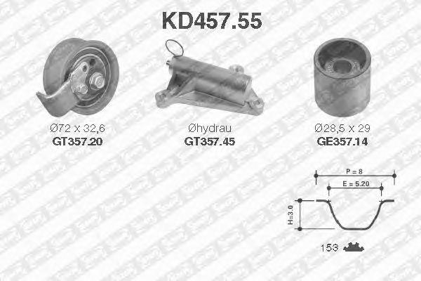 

KD45755 DE NTN INSIDE РЕМ. КОМПЛЕКТ ГРМ: РЕМЕНЬ + РОЛИКИ, KD45755