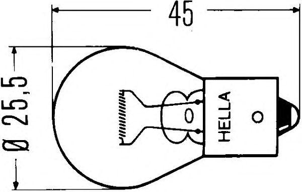 

ЛАМПА НАКАЛИВАНИЯ, PY21W 12V 21W BAU 15S AMBER, 8GA006841121