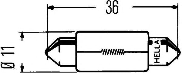 

ЛАМПА C5W 24V 5W СТАНДАРТ, 8GM002092241