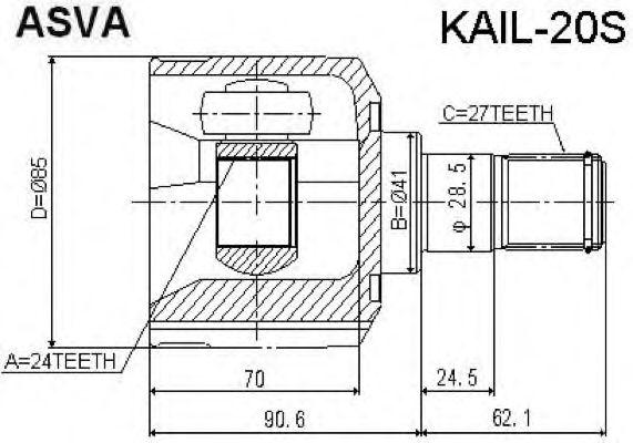 

ШРУС ВНУТР L, KAIL20S