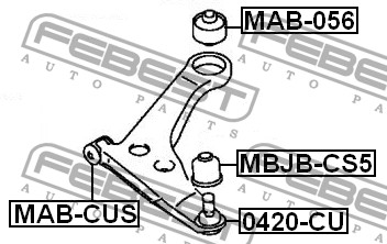 

ОПОРА ШАРОВАЯ ПЕР НИЖ (MITSUBISHI LANCER CS 2000-2009), 0420CU