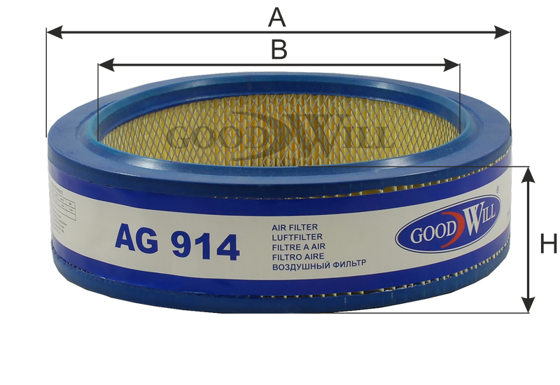 

ФИЛЬТР ВОЗДУШНЫЙ, AG914