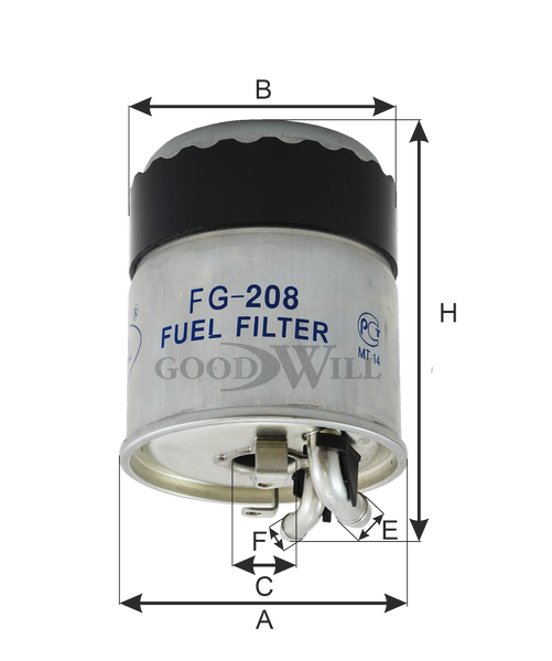 

ФИЛЬТР ТОПЛИВНЫЙ, FG208