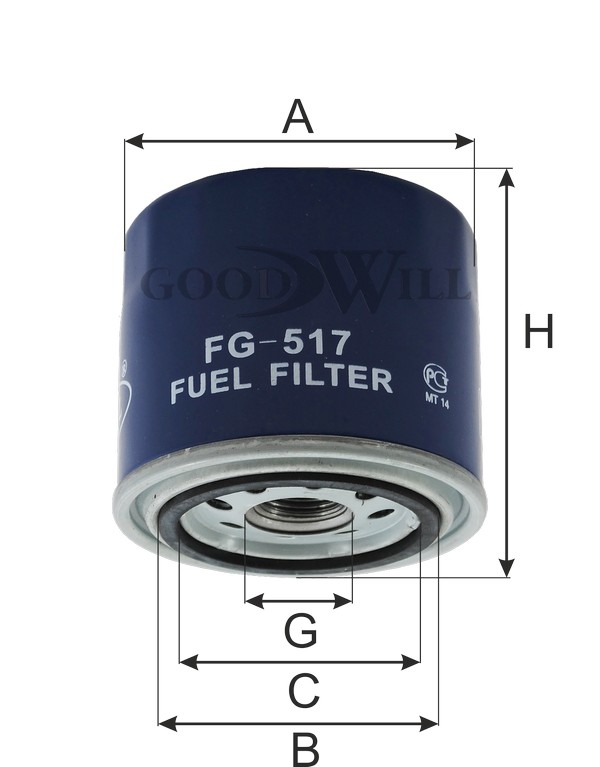 

ФИЛЬТР ТОПЛИВНЫЙ, FG517