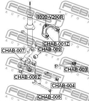 

САЙЛЕНТБЛОК ЗАДНЕЙ ЦАПФЫ (CHEVROLET EPICA (V250) 2007-), CHAB007