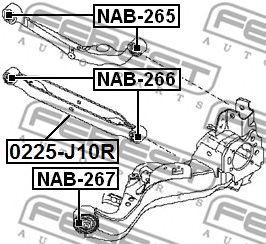 

САЙЛЕНТБЛОК РЫЧАГА ЗАД ПОПЕРЕЧНОГО NISSAN QASHQAI J10F 2006-, NAB266