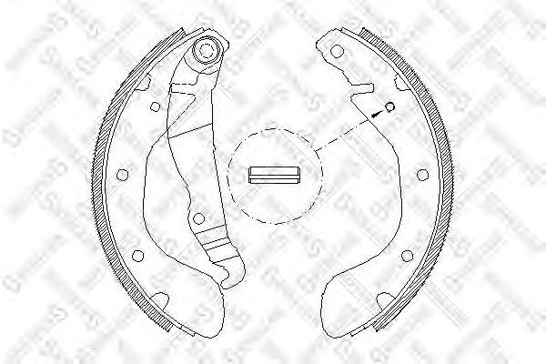 =4307.00=539sbs=361576b=fsb334 колодки барабанные opel astra f 91-9