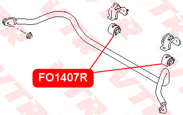 

ВТУЛКА СТАБИЛИЗАТОРА ПЕРЕДНЕЙ ПОДВЕСКИ, FO1407R