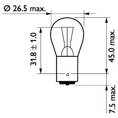 

ЛАМПА P21W 24V-21W (BA15S) (ВИБРОСТОЙКАЯ) MASTERDUTY, 13498MDCP