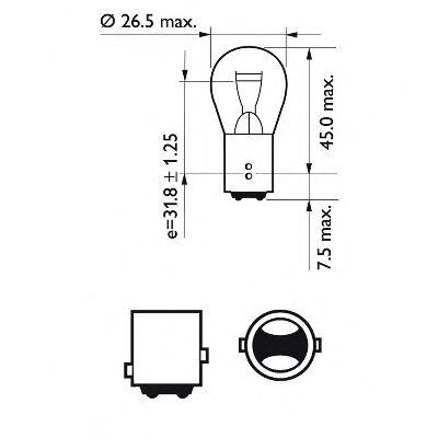 Лампа периферийная PR21/5W 12V 21/5W Коробка...