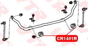 

ВТУЛКА ПЕРЕДНЕГО СТАБИЛИЗАТОРА, CR1401R