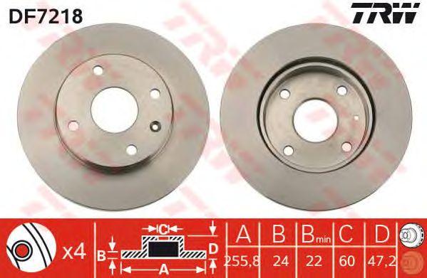 

ДИСК ТОРМОЗНОЙ ПЕР ВЕНТ LACETTI 1.4/1.6/1.8 04-, DF7218