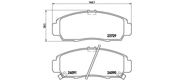 

КОЛОДКИ ТОРМОЗНЫЕ ДИСКОВЫЕ К-Т ACURA RL 10/95-09/04 / ACURA TL (UC) 10/03-11/12 / ACURA TL 10/98-, P28034