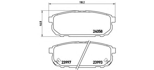 

КОЛОДКИ ТОРМОЗНЫЕ ДИСКОВЫЕ К-Т, KIA SORENTO I (JC) 08/02-, P30023