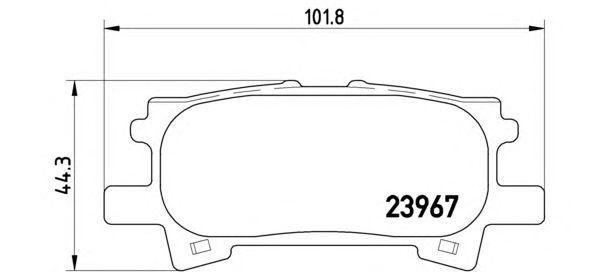 

КОЛОДКИ ТОРМОЗНЫЕ ДИСКОВЫЕ LEXUS RX (U3) 02/03-12/08 / TOYOTA (GAC) HIGHLANDER (ASU4 GSU4) 05/09-, P83068