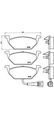 Колодки тормозные дисковые к-т audi a2 (8z0) 02/00-08/05 / audi a3 (8l1) 09/96-09/06 / audi a3 (8p1