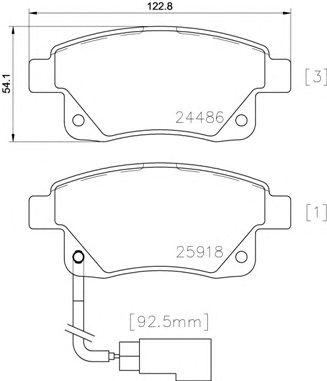 

КОЛОДКИ ТОРМОЗНЫЕ ДИСКОВЫЕ К-Т FORD (JMC) TRANSIT BOX 03/08- / FORD (JMC) TRANSIT BUS 01/06- / FORD, P24066