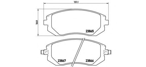 Колодки тормозные дисковые к-т subaru brz 06/12- / subaru exiga (ya) 05/08- / subaru forester (sg)