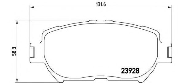 

КОЛОДКИ ТОРМОЗНЫЕ ДИСКОВЫЕ, HONGQI HQ3 12/06-12/08 / TOYOTA CAMRY SALOON (V3) 08/01-11/06 / TOYOTA C, P83062