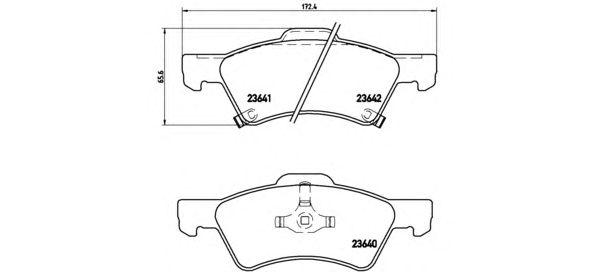 Колодки тормозные дисковые к-т, chrysler voyager iv (rg, rs) 09/99-12/08 / dodge caravan (rg) 02/00-