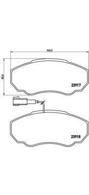

КОЛОДКИ ТОРМОЗНЫЕ ДИСКОВЫЕ К-Т CITROEN JUMPER BOX (230L) 02/94-04/02 / CITROEN JUMPER BOX (244) 0, P23091