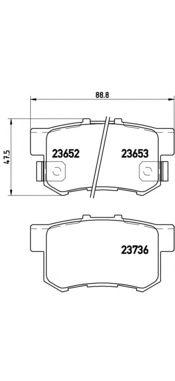 

КОЛОДКИ ТОРМОЗНЫЕ ДИСКОВЫЕ К-Т ACURA RDX 04/06-12/12 / ACURA RL 10/95-09/04 / ACURA TL (UC) 10/03-1, P28039