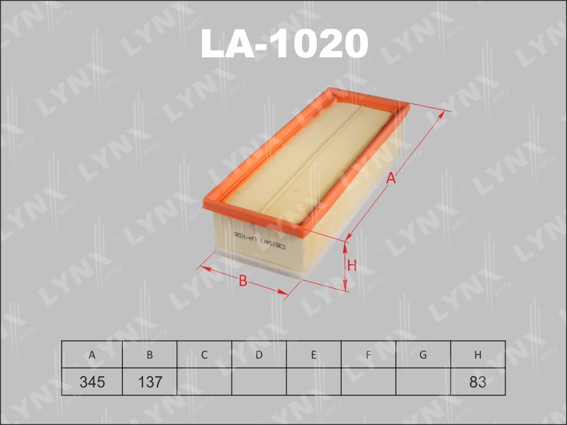 

ФИЛЬТР ВОЗДУШНЫЙ AUDI A3 1.6TD-2.0TD 03-/TT 1.8T-2.0T 06-, VW GOLF V 1.4T-2.0 03-/VI 1.4T-2.0T 08-/J, LA1020