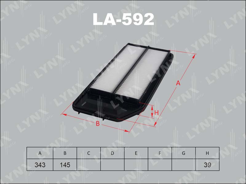 

ФИЛЬТР ВОЗДУШНЫЙ HONDA ACCORD VIII 2.0-2.4 03-08, LA592