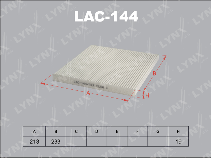 

ФИЛЬТР САЛОННЫЙ TOYOTA HARRIER 00-03/CROWN 99-03/ALTEZZA 98-05, LEXUS GS 97-00/IS 99-05/RX 00-03, LAC144