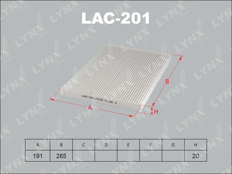 

ФИЛЬТР САЛОННЫЙ NISSAN QASHQAI 07-/X-TRAIL II 07-, LAC201