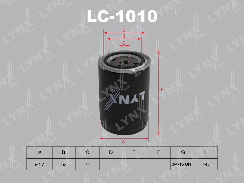 

ФИЛЬТР МАСЛЯНЫЙ AUDI A4 95-01/A6 94-05 1.9TD, VW PASSAT 96-00 1.9TD, LC1010