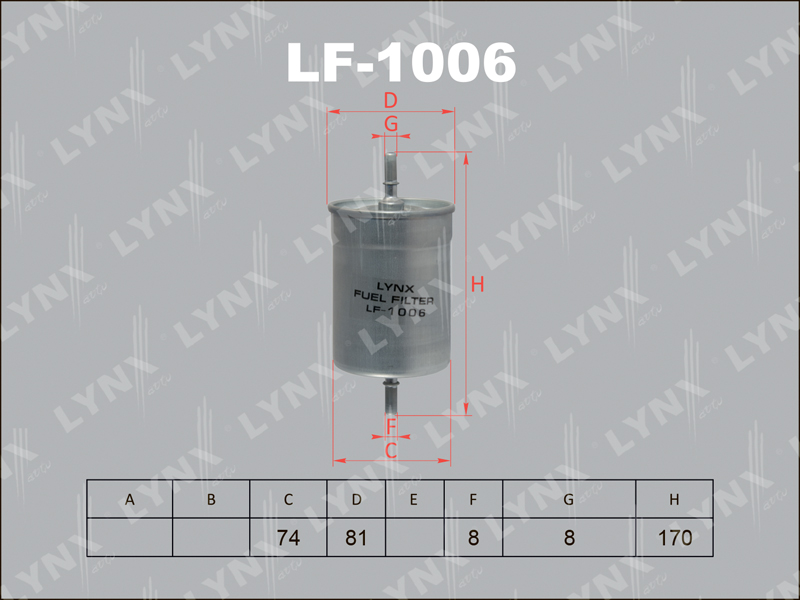 

ФИЛЬТР ТОПЛИВНЫЙ AUDI A3 1.6-1.8T 96-/A4 1.6-3.0 00-04/TT 1.8T 98-06/3.2 -06/A8 3.0-6.0 03-10, S, LF1006