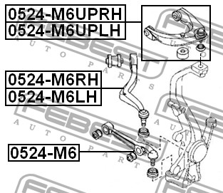 

РЫЧАГ ПЕРЕДНИЙ ВЕРХНИЙ ЛЕВЫЙ (MAZDA 6 GG 2002-2007), 0524M6UPLH