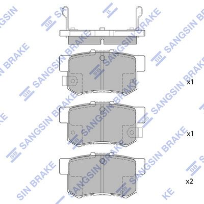 

КОЛОДКИ ТОРМОЗНЫЕ ЗАД HONDA ACCORD 90-/CIVIC 97-/CR-V II/FR-V/PRELUDE 92-00, SP1368