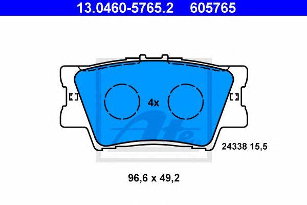 Колодки тормозные зад. toyota auris / rav4 06-
