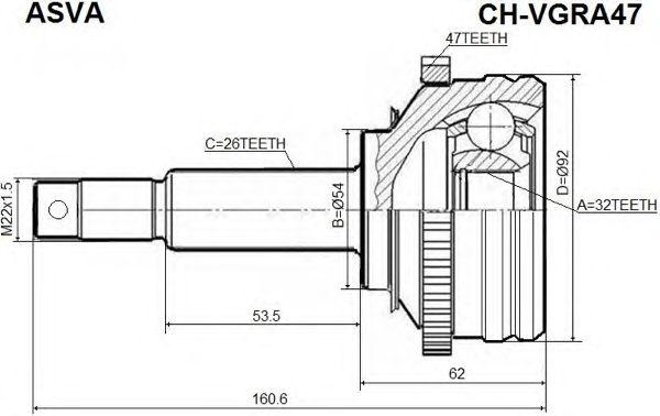 

ШРУС НАРУЖ 32X54X26, CHRVGRA47