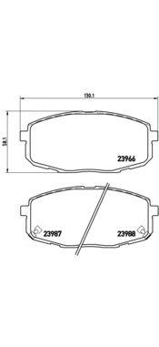 

КОЛОДКИ ТОРМОЗНЫЕ ДИСКОВЫЕ К-Т HYUNDAI (BEIJING) ELANTRA / YUEDNG 04/08- / HYUNDAI (BEIJING) I30, P30034